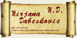 Mirjana Dabesković vizit kartica